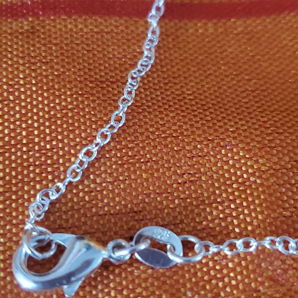 Puffed heart necklace and earring set - Picture 2 of 3